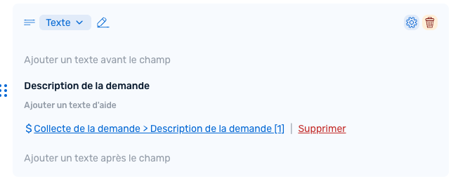 Variables Champs de formulaires