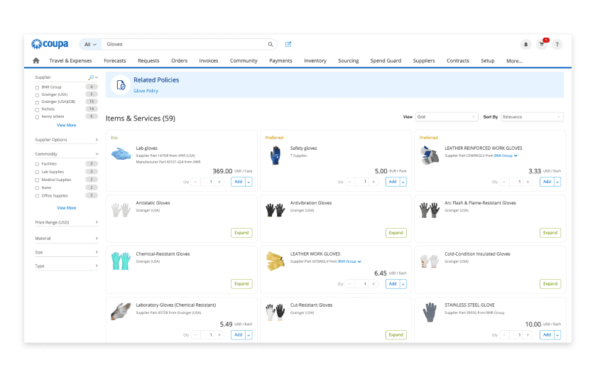 Coupa logiciel gestion des achats pour PME