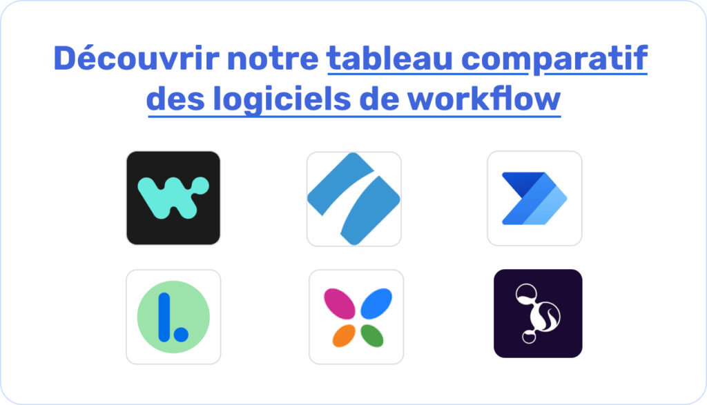 Tableau comparatif des logiciels workflow