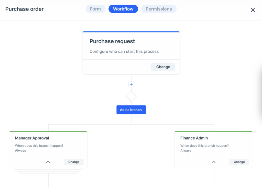Concepteur de processus dans le Workflow app Kissflow